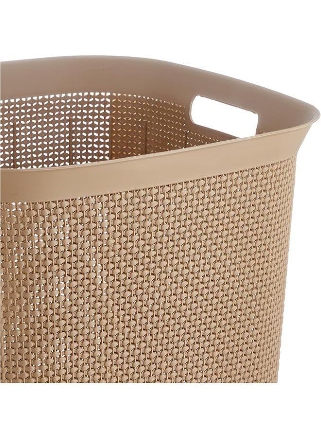 El Helal & Silver Star Laundry Basket BoBos Square Beige Café 35Liters  - Image 2