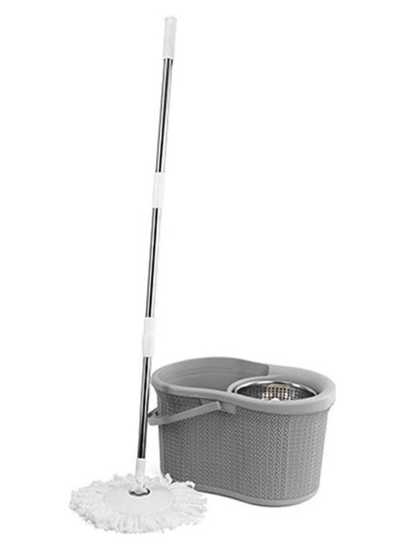 دلو بالم مع عصارة دوارة من المعدن رمادي