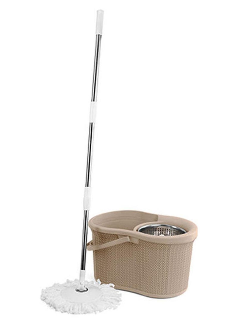 Palm Bucket with Spin Metal Wringer Beige