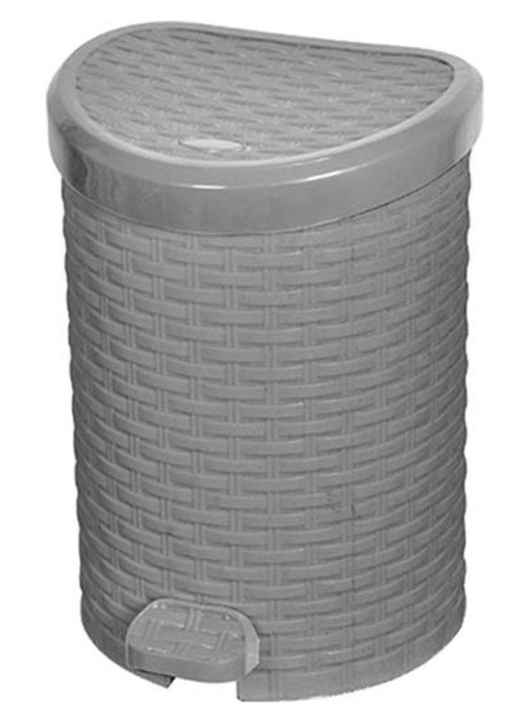 Large Ratan Trash bin Grey Lcm