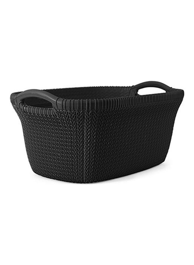 El Helal & Silver Star Laundry Basket Palm Oval Black - Image 1