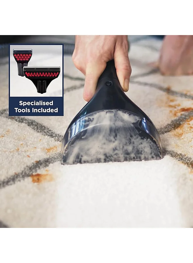 Bissell Professional Deep Cleaner SpotClean PRO Carpet & Upholstery Cleaner: Advanced Stain Removal Technology, Versatile Cleaning Anywhere, Powerful Performance with Superior Suction and Large Removable Water Tanks 2.8 L 750 W ‎1558E Black