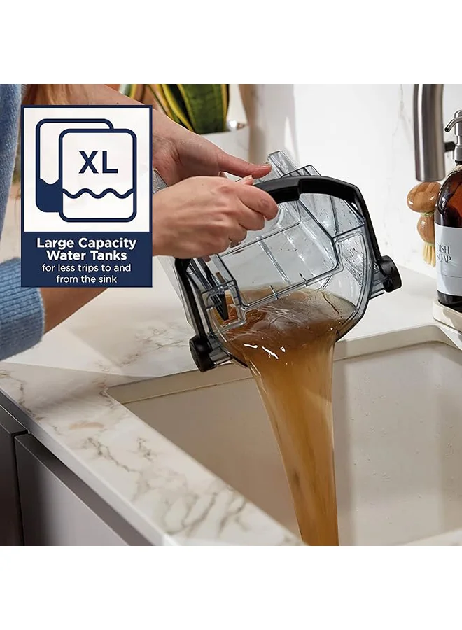 Bissell Professional Deep Cleaner SpotClean PRO Carpet & Upholstery Cleaner: Advanced Stain Removal Technology, Versatile Cleaning Anywhere, Powerful Performance with Superior Suction and Large Removable Water Tanks 2.8 L 750 W ‎1558E Black