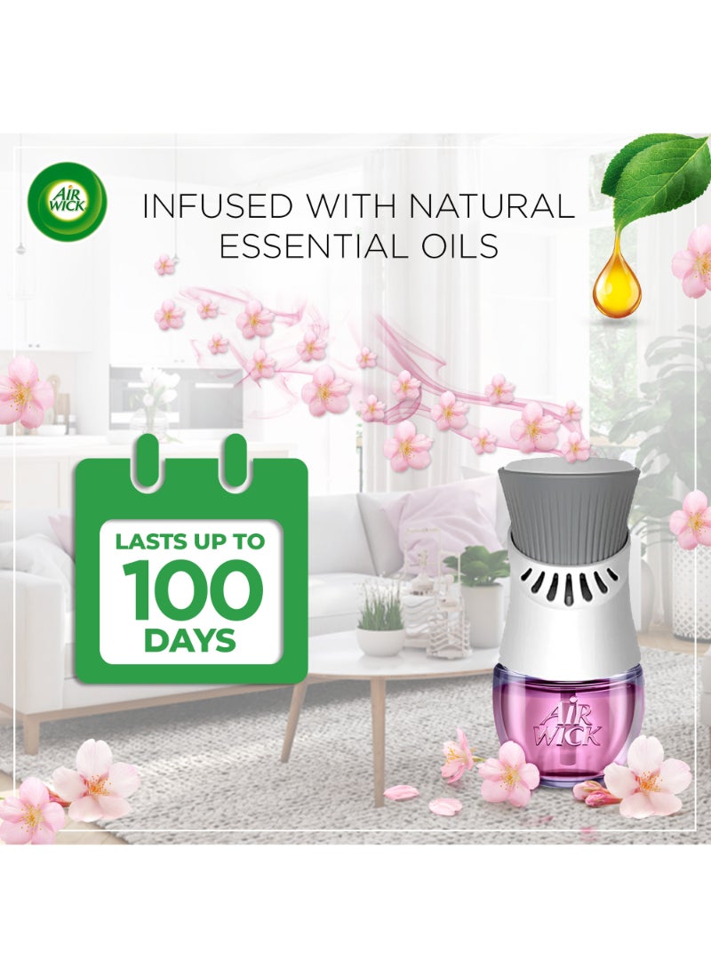 أير ويك عبوة إعادة تعبئة موزع عطور الزيت المعطر، عطر زهرة الكرز متعدد الألوان 19مل متعدد الألوان 19ملليلتر - Image 2