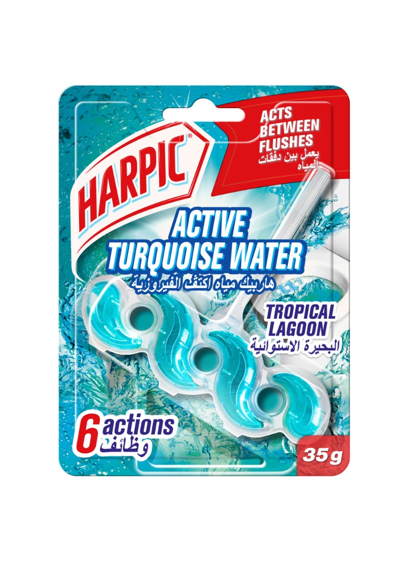 Harpic Tropical Lagoon Rim Block Multicolour 35grams - Image 1