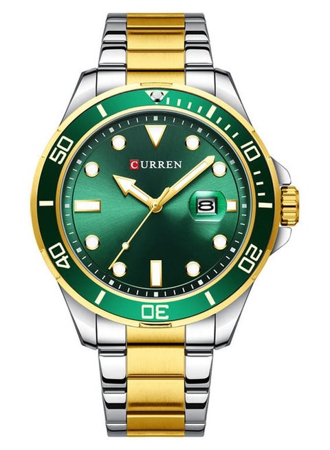 Men's Classic Luminous Analog Wrist Watch - 47 mm - Gold/Silver