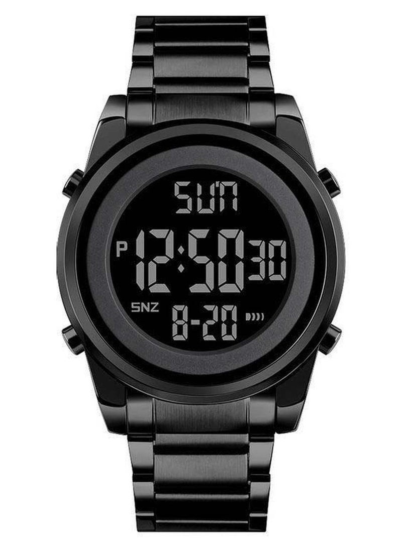 سكمي ساعة يد رقمية - قياس 52 مم - لون أسود للرجال - Image 1