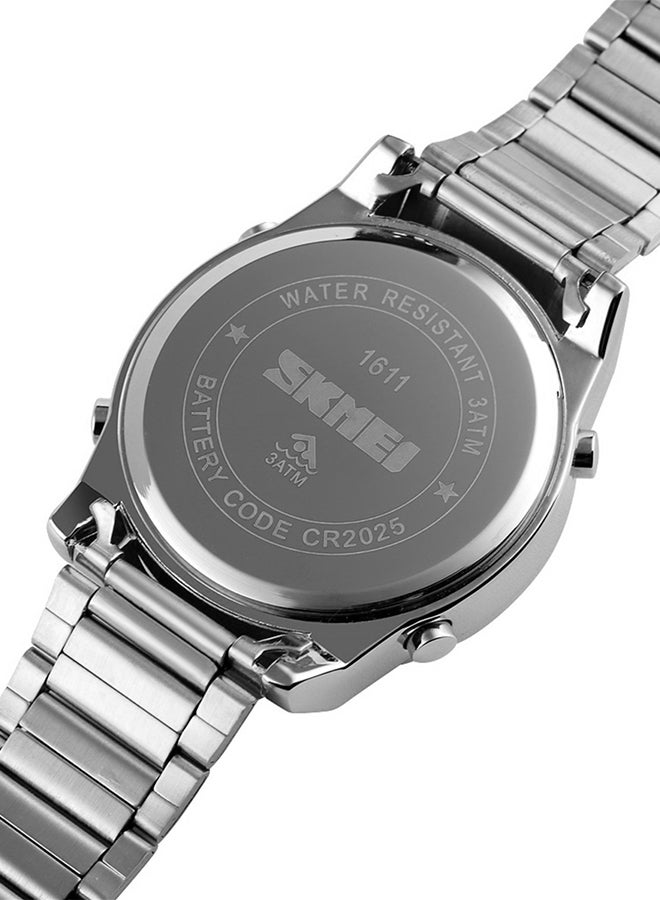 سكمي ساعة يد رقمية - قياس 52 مم - لون فضي للرجال - Image 5