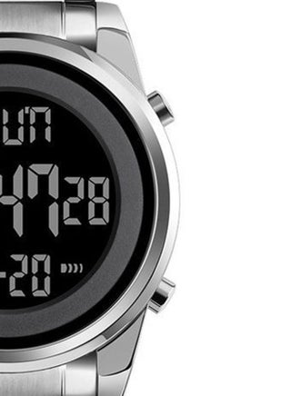 Men's Digital Business Watch - 52 mm - Silver - view 4