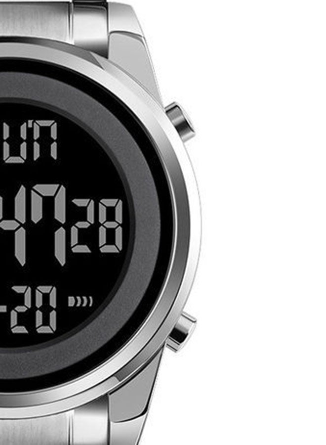 سكمي ساعة يد رقمية - قياس 52 مم - لون فضي للرجال - Image 4