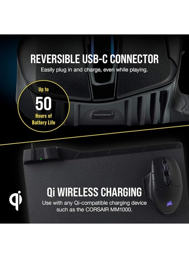 CORSAIR Dark Core RGB Pro SE, Wireless FPS/MOBA Gaming Mouse with Slipstream Technology  - Image 4