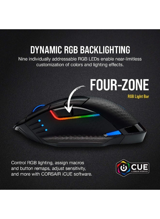 CORSAIR Dark Core RGB Pro SE, Wireless FPS/MOBA Gaming Mouse with Slipstream Technology - Image 5