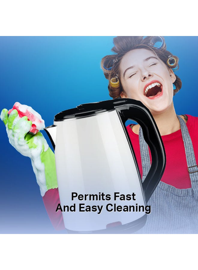 Arrow Electric Kettle With Stainless Steel Body And Double Layer Protection/Quickly Start Re-boil At The Touch Of The Switch/Permits Fast And Easy Cleaning/Automatically Turns Off When Water Boils 1.8 L 1500 W RO-18LKT White/Black  - Image 5