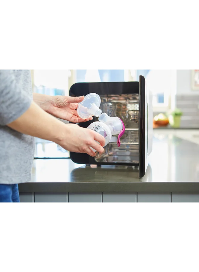 tommee tippee UV 3-in-1 Sterilizer And Dryer For Baby Bottles Accessories, Kills 99.9% Of Bacteria And Viruses, Steam And Water Free, White