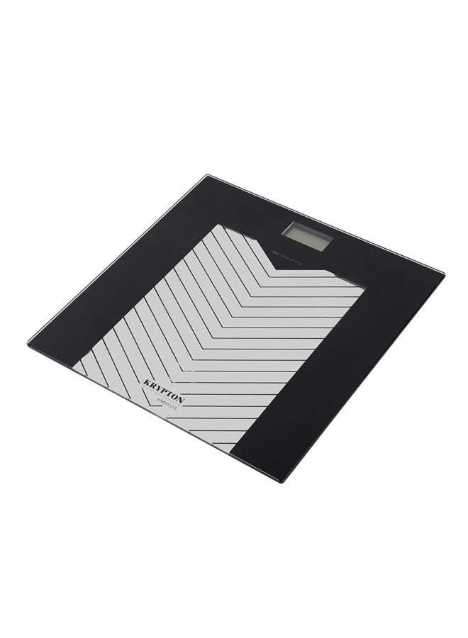 KRYPTON - Digital Personal Body Weight Scale With High Precision Strain Gauge Sensor System, Digital Display, Super Slim Design, 5 MM tempered Glass Black 51.5 X 24.8mm - Image 1