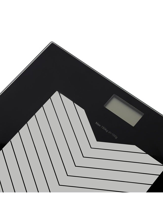 KRYPTON - Digital Personal Body Weight Scale With High Precision Strain Gauge Sensor System, Digital Display, Super Slim Design, 5 MM tempered Glass Black 51.5 X 24.8mm - Image 1