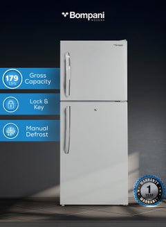 Bompani 179L Top-Mounted Refrigerator With Manual Control, Efficient Defrost, Stylish Design, Spacious Interior, Security Features, 1-Year Full Warranty, 5 Year Compressor Warranty BR180SDN Silver  - Image 1