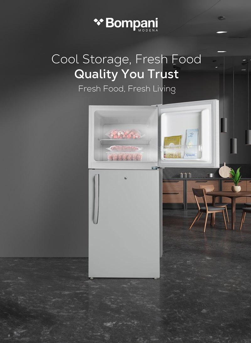 Bompani - 179L Top-Mounted Refrigerator With Manual Control, Efficient Defrost, Stylish Design, Spacious Interior, Security Features, 1-Year Full Warranty, 5 Year Compressor Warranty BR180SDN Silver - Image 1