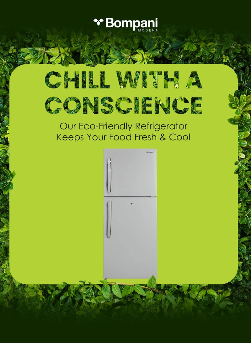 Bompani - 179L Top-Mounted Refrigerator With Manual Control, Efficient Defrost, Stylish Design, Spacious Interior, Security Features, 1-Year Full Warranty, 5 Year Compressor Warranty BR180SDN Silver - Image 1