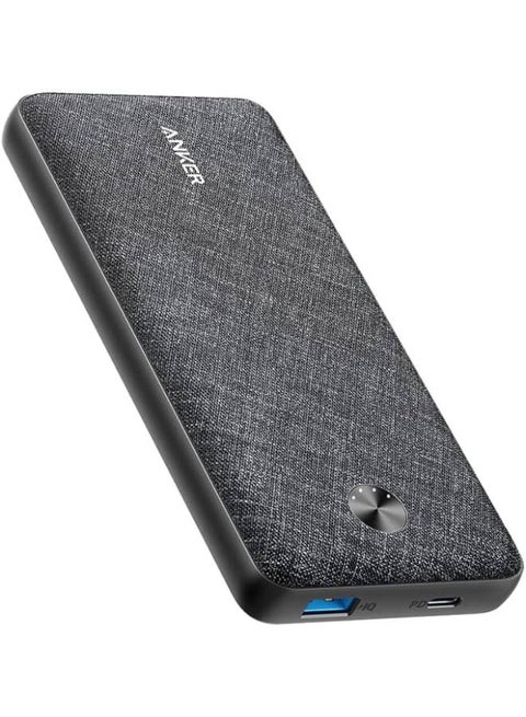 PowerCore Metro Essential 20000mAh 20W PD, Ultra slim External Battery, High-Speed PowerIQ for iPhone (14 ,15,16 ) & Samsung ( S21, S22,S23.S24) Black Fabric