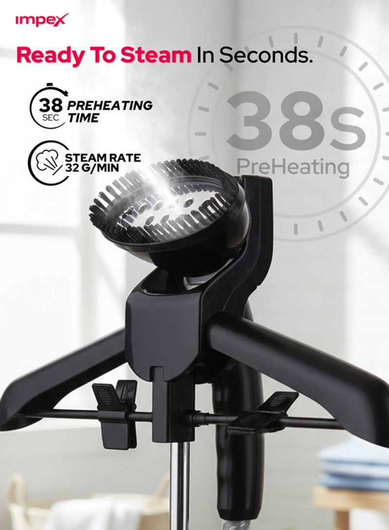 إمبكس جهاز كي بالبخار كهربائي للملابس بنظام تحكم في درجة الحرارة 1.3 L 1950 W GSM 6010 أرجواني/أسود/شفاف - Image 3