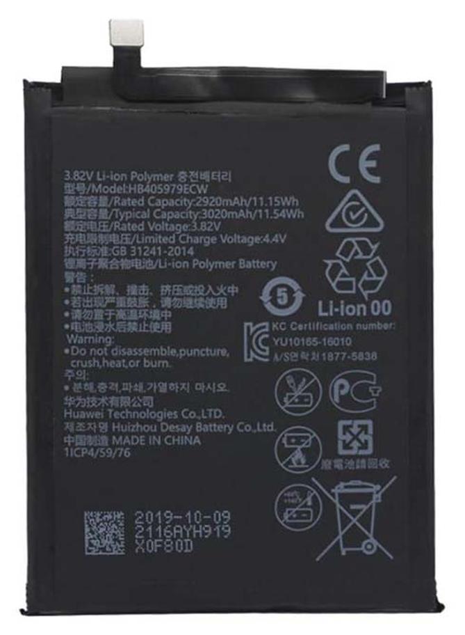 Captaintech 3020 mAh Replacement Battery For Huawei Nova CAZ-AL10 CAN L01 L02 L12 Enjoy 6S Honor 6C Y5 Y6 2017 P9 lite mini Black - Image 1