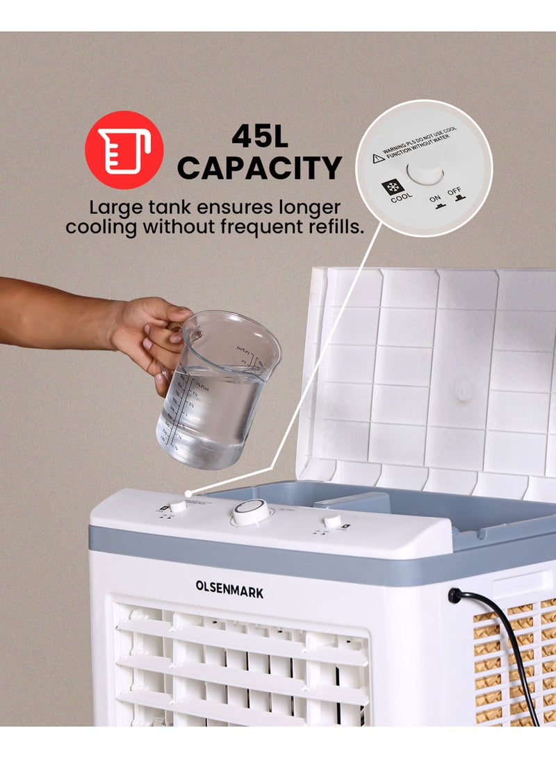 أولسنمارك محمول وخفيف الوزن و3 سرعات رياح، أوضاع محمولة مع مبرد هواء بعجلات OMAC1815 - Image 2