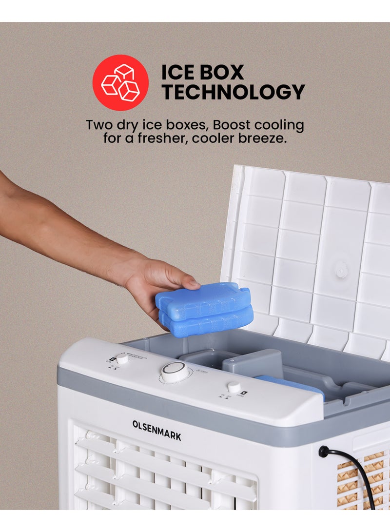 أولسنمارك محمول وخفيف الوزن و3 سرعات رياح، أوضاع محمولة مع مبرد هواء بعجلات OMAC1815 - Image 3