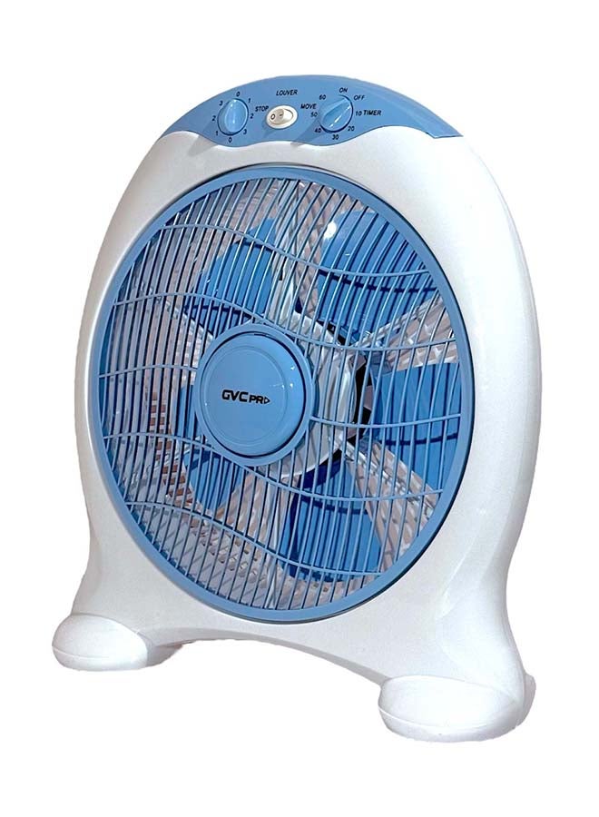 gvc pro Portable Box Fan, 12 Inches, GVCB-4400F White/Blue - Image 1