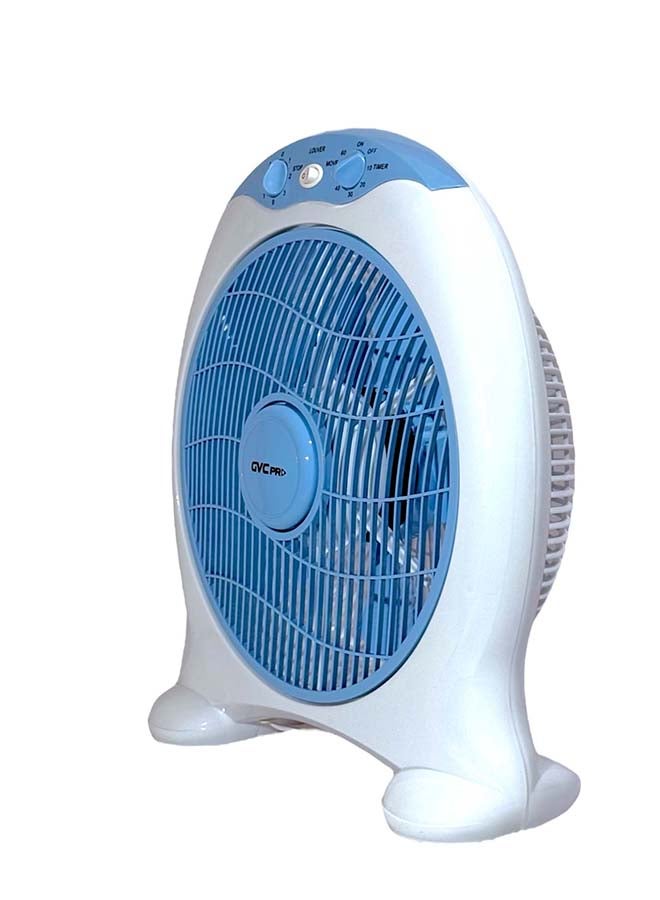gvc pro Portable Box Fan, 12 Inches, GVCB-4400F White/Blue - Image 2