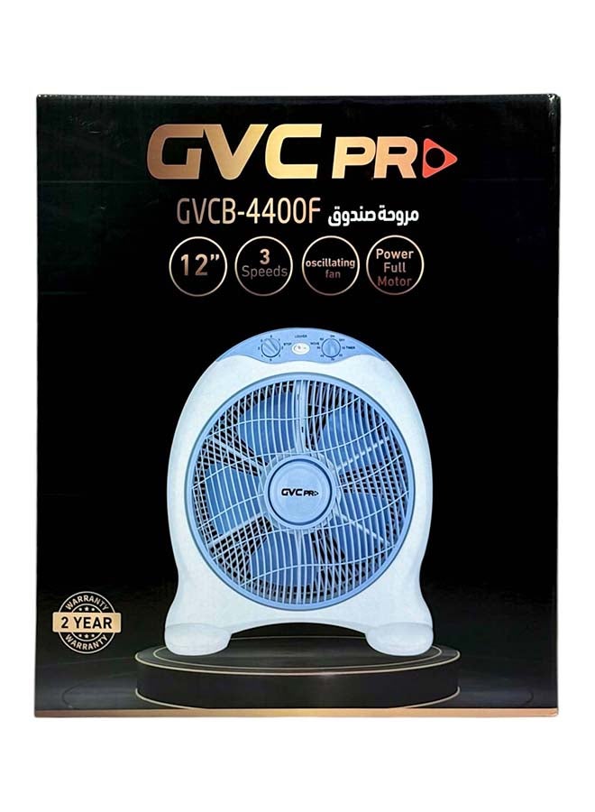 gvc pro Portable Box Fan, 12 Inches, GVCB-4400F White/Blue - Image 4