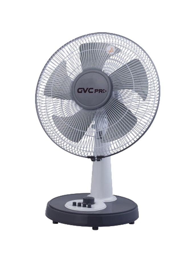 gvc pro - Glassy Table Fan, with 5 blades and 3 Speeds, 14 Inches, 60W GVCT-5400 Grey - Image 1