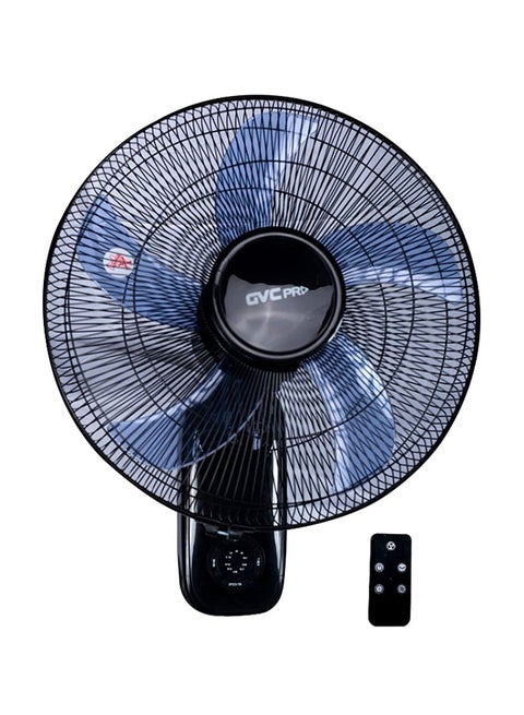 Wall Fan With Remote Control, 3 Modes of Speed, 60 W GVCW-7400 Black