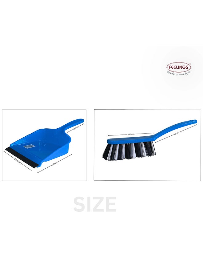 Feelings - Dust Pan with Brush Blue 32X22x10cm - Image 1