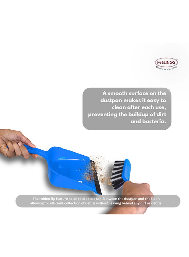 Feelings Dust Pan with Brush Blue 32X22x10cm  - Image 2