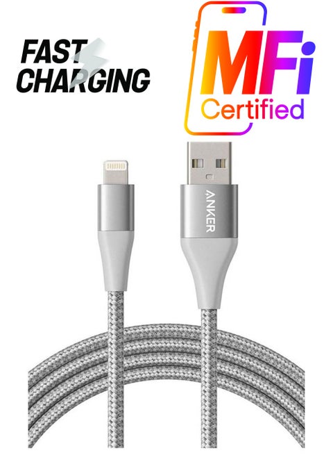 Powerline II Lighting Data Sync And Charging Cable Silver