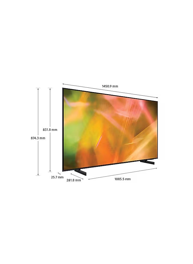 Samsung - 65 Inches AU8000 Crystal UHD 4K Flat Smart TV (2021) 65AU8000 Black - Image 1