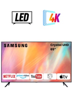 65-Inch Crystal UHD 4K Flat Smart TV UA65AU7000U/UA65AU7000UXZN/UA65AU7000UXUM Titan Grey