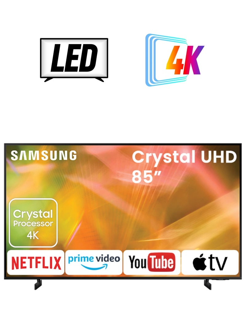Samsung 85-Inch Crystal UHD 4K Flat Smart TV 85AU8000 Black - Image 1
