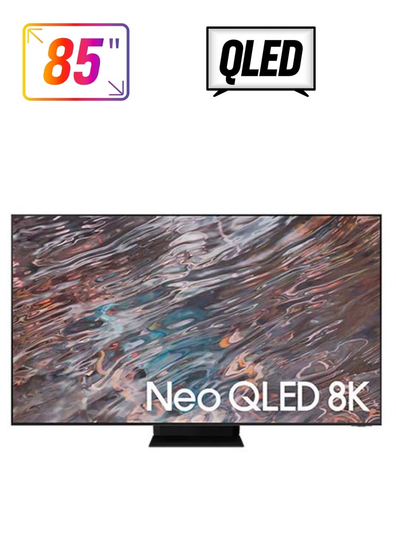 سامسونج تلفزيون Neo QLED ذكي بدقة 8k مقاس 85 بوصة (2021) طراز QN800A 85QN800A فضي - Image 1