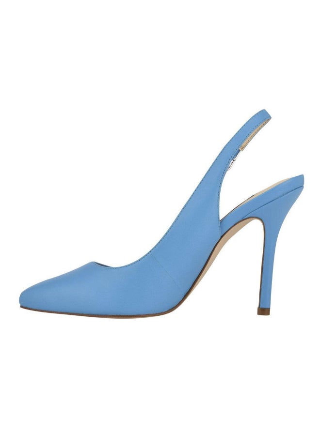 NINE WEST Pointed Toe High Heeled Slingback Blue - Image 3