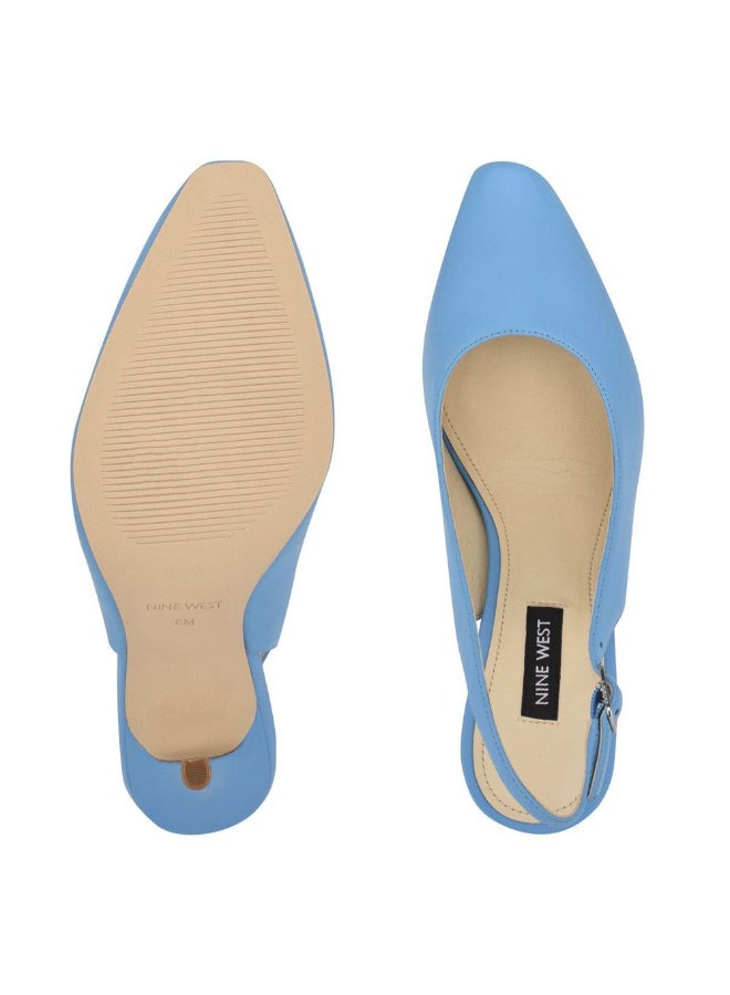 NINE WEST Pointed Toe High Heeled Slingback Blue - Image 5