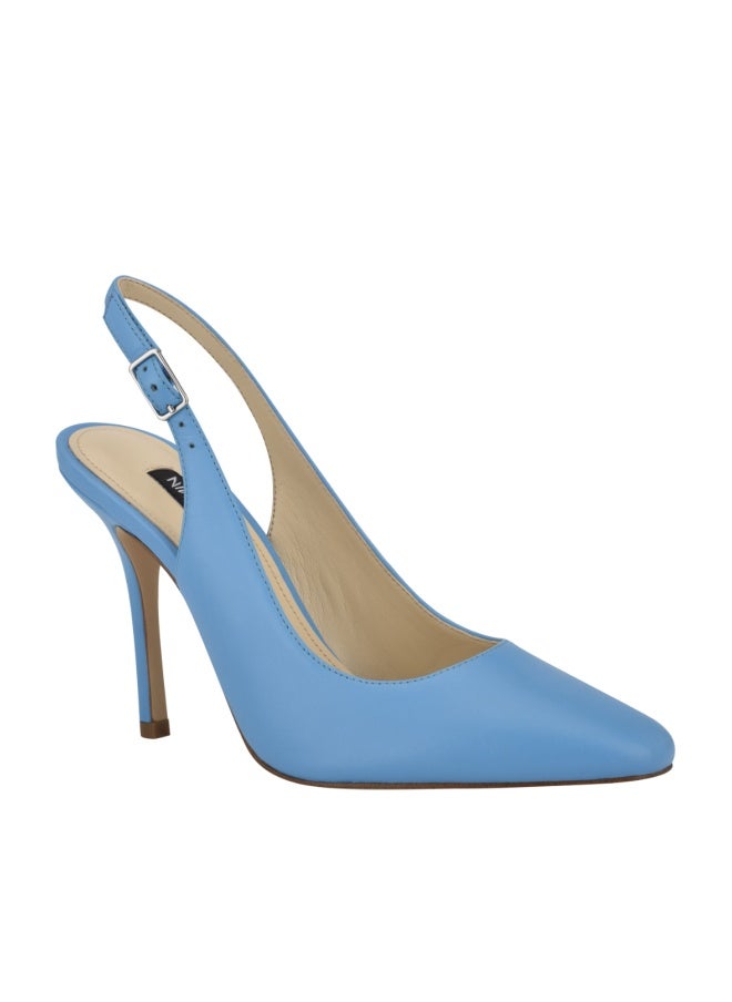 NINE WEST Pointed Toe High Heeled Slingback Blue - Image 1