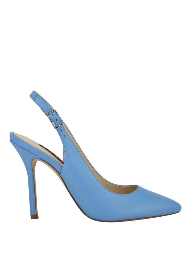 NINE WEST Pointed Toe High Heeled Slingback Blue - Image 2