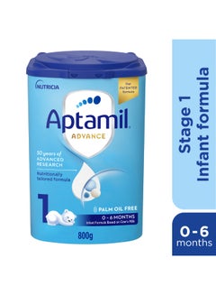 Aptamil Advance 1 Infant Milk Formula Palm Oil Free 0-6 Months 800grams  - Image 2
