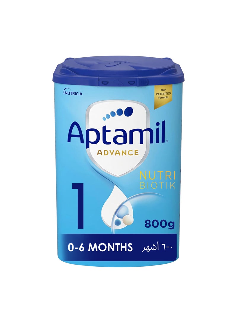 Aptamil Advance 1 Infant Formula Milk From 0-6 Months, Easy To Use Pack 800grams - Image 1