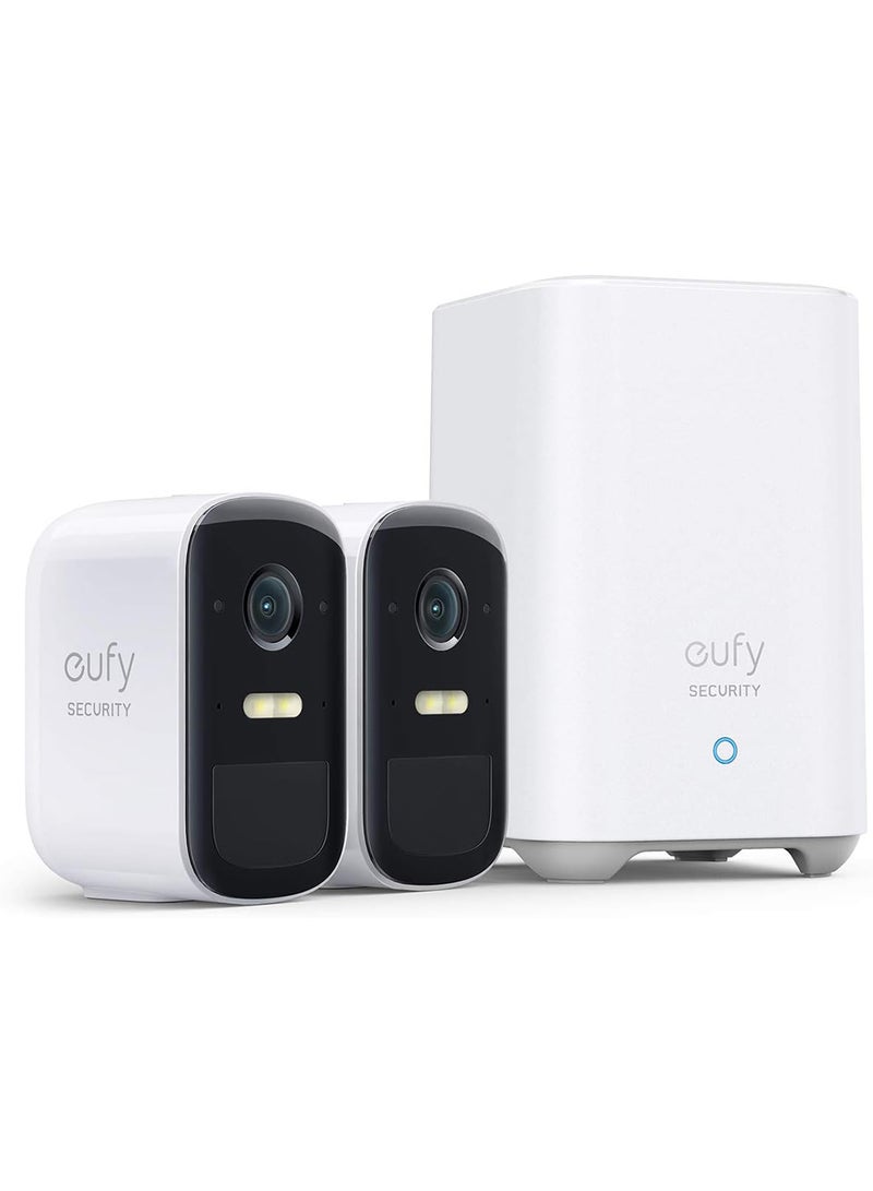 eufy - Security, eufyCam 2C Pro 2-Cam Kit, Wireless Home Security System with 2K Resolution, 180-Day Battery Life, HomeKit Compatibility, IP67, Night Vision, and No Monthly Fee - Image 1