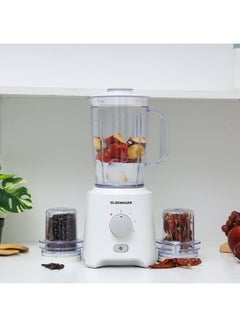 Olsenmark 3 in 1 Blender, Multifunctional Blender-Stainless Steel Blades, Adjustable Speed Control with Pulse 1.6 L 550 W OMSB2402J Beige/Clear  - Image 4
