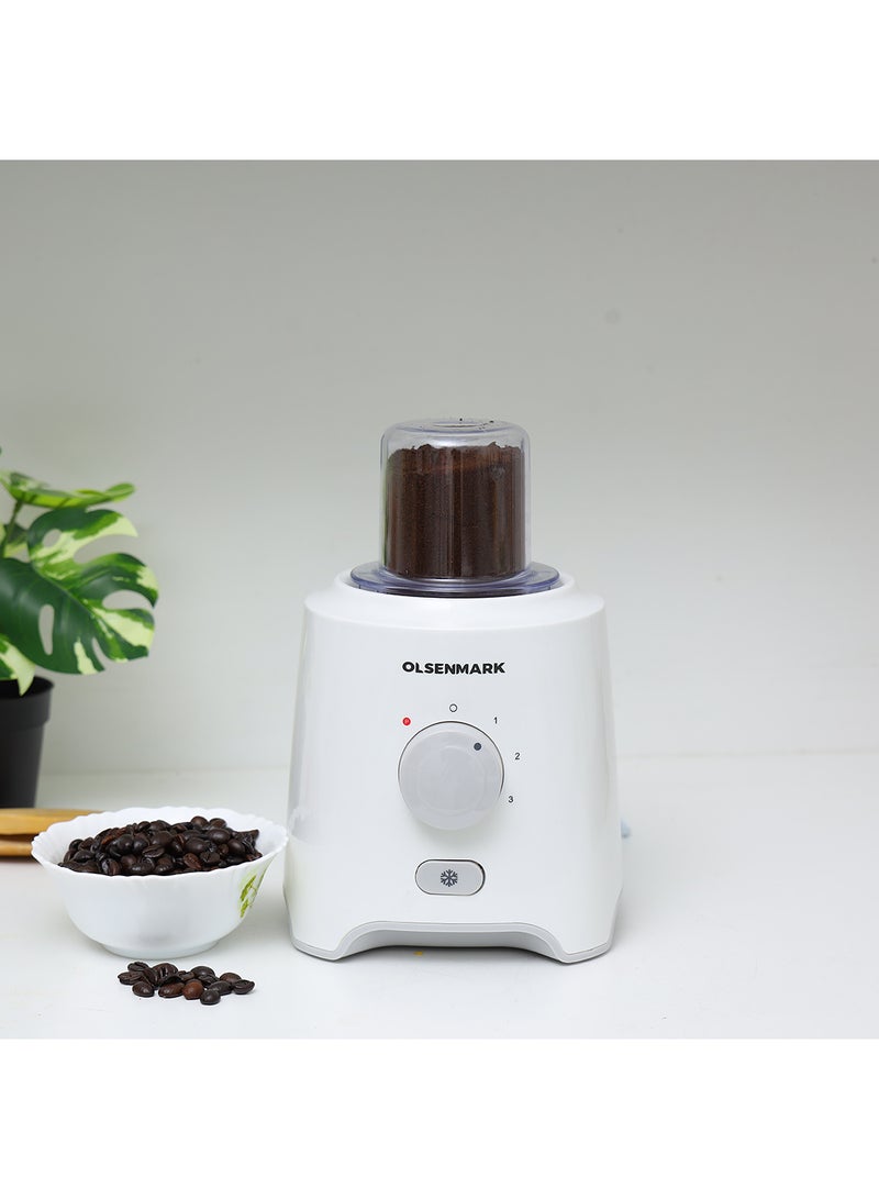 Olsenmark - 3 in 1 Blender, Multifunctional Blender-Stainless Steel Blades, Adjustable Speed Control with Pulse 1.6 L 550 W OMSB2402J Beige/Clear - Image 1