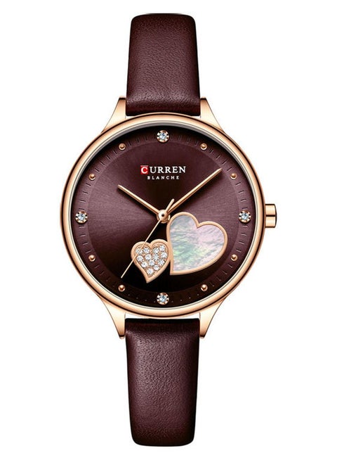 Women's Fashion Analog Wrist Watch - 33 mm - Burgundy